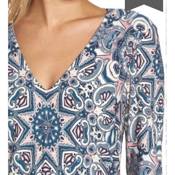 Eliza J Paisley Print Knit A-Line Mini Dress 18 - Picture 3 of 8